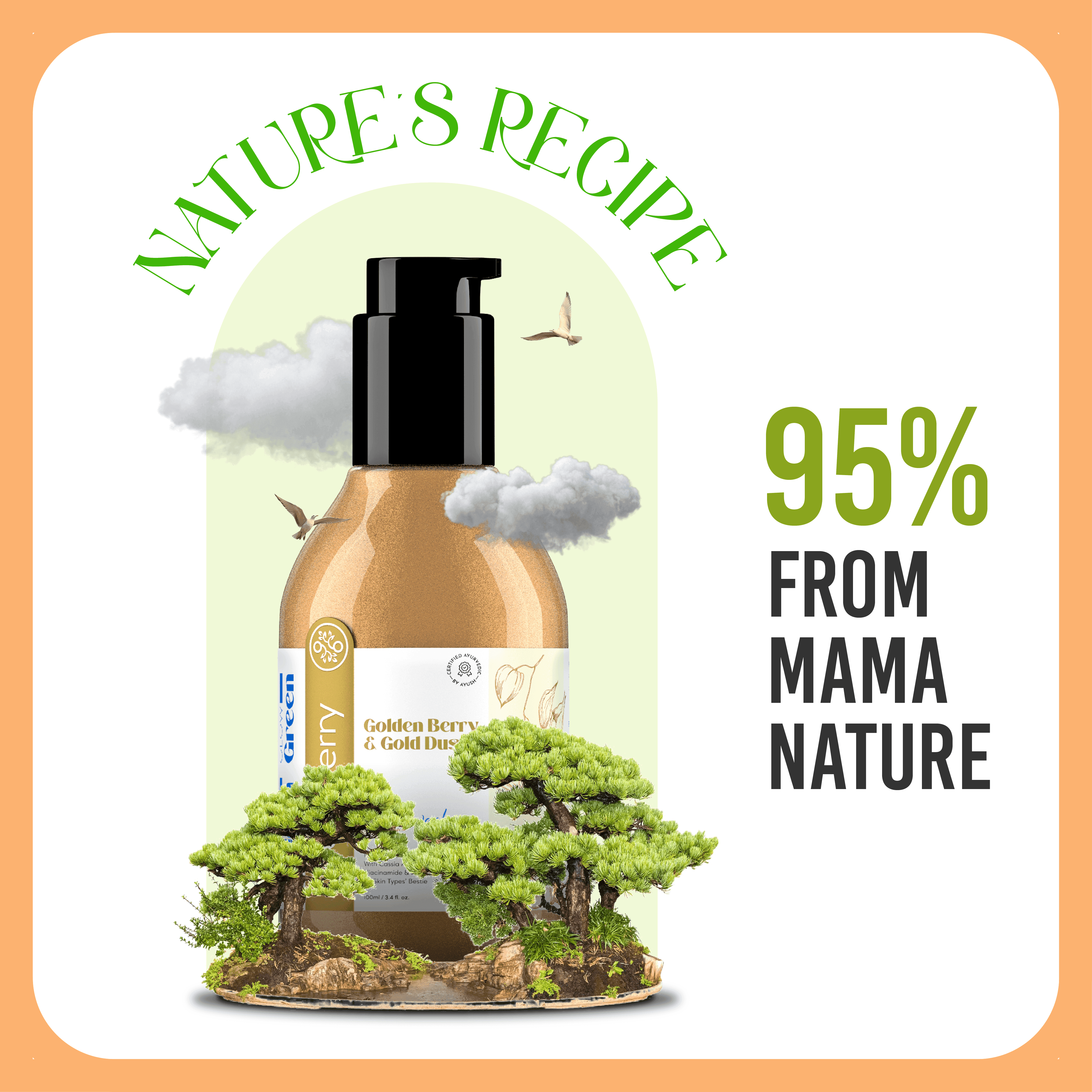 Careberry Golden Berry & Gold Dust face wash 100 percent natural face wash made from organic ingredients