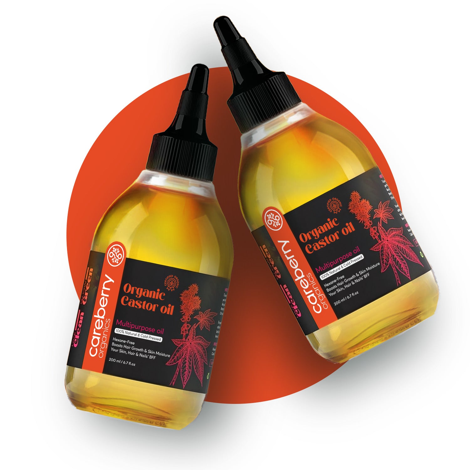Careberry's Castor oil pack of 2