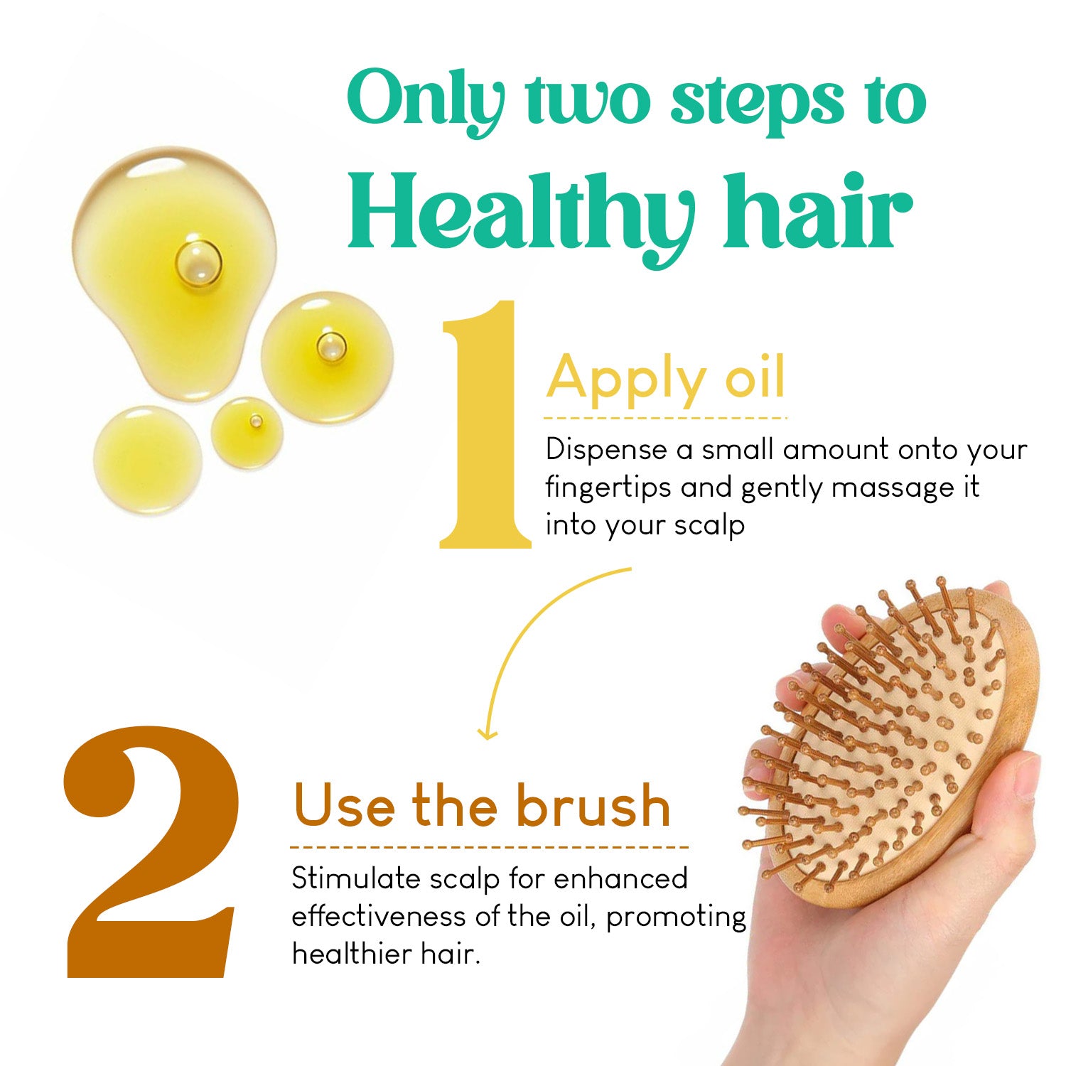 Bamboo bristles scalp massager