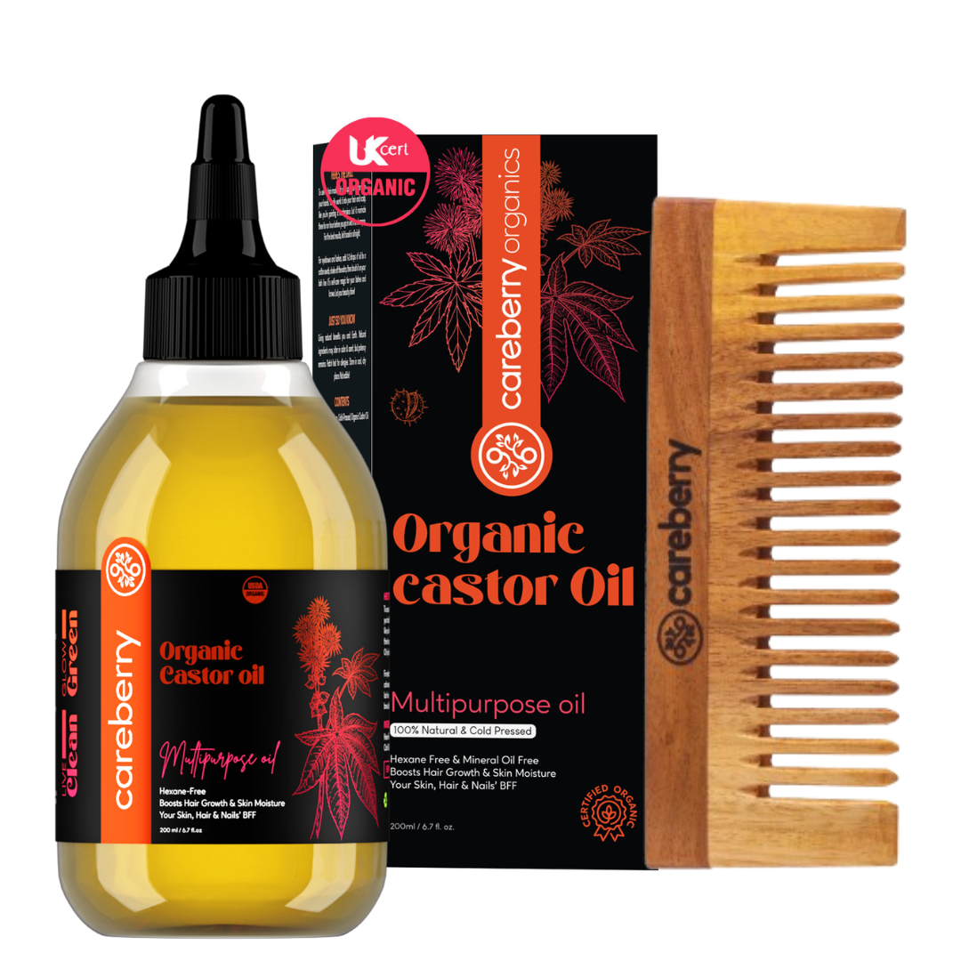 Hexane free castor oil with Neem comb